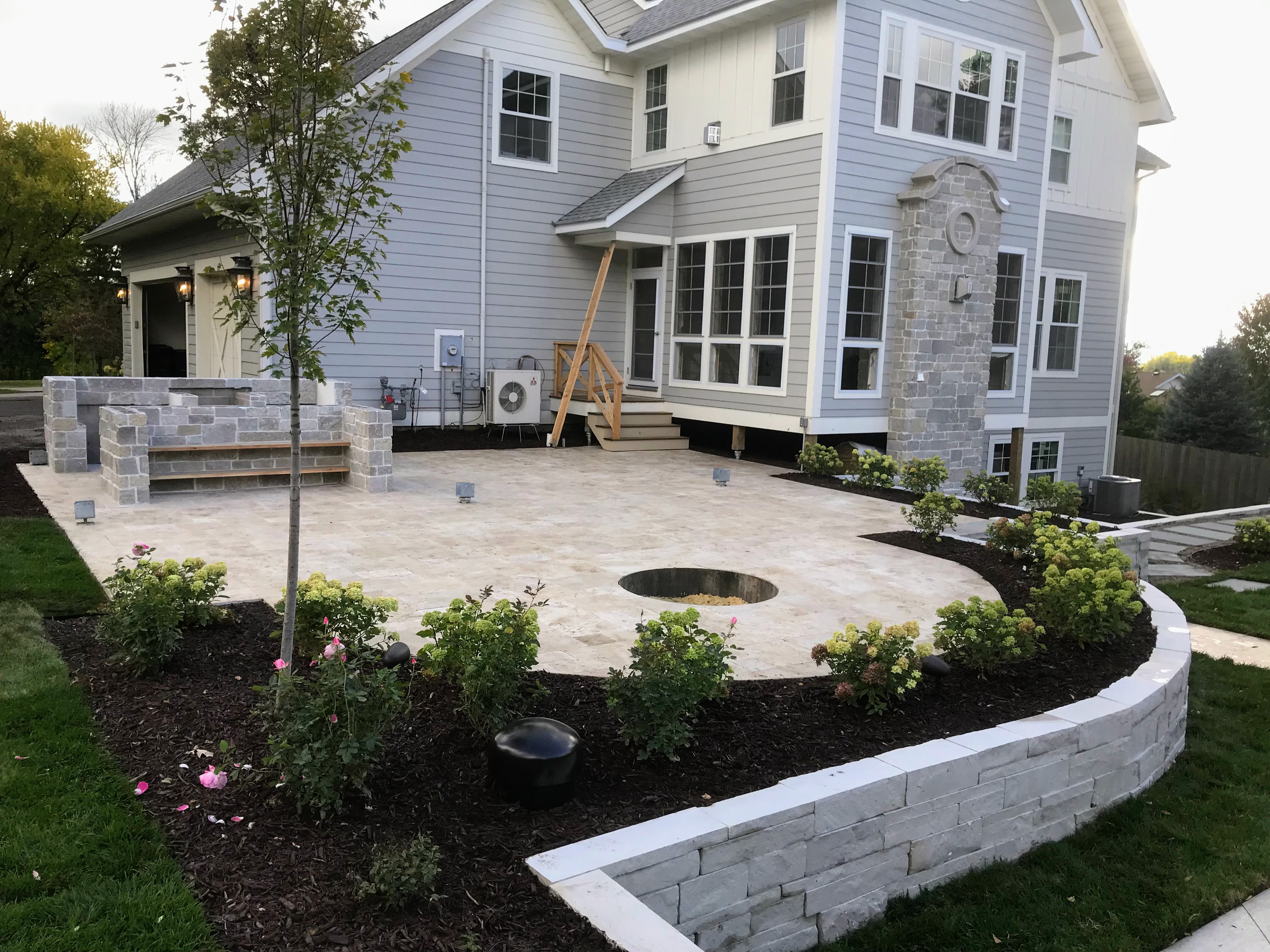 Fire-pit and patio