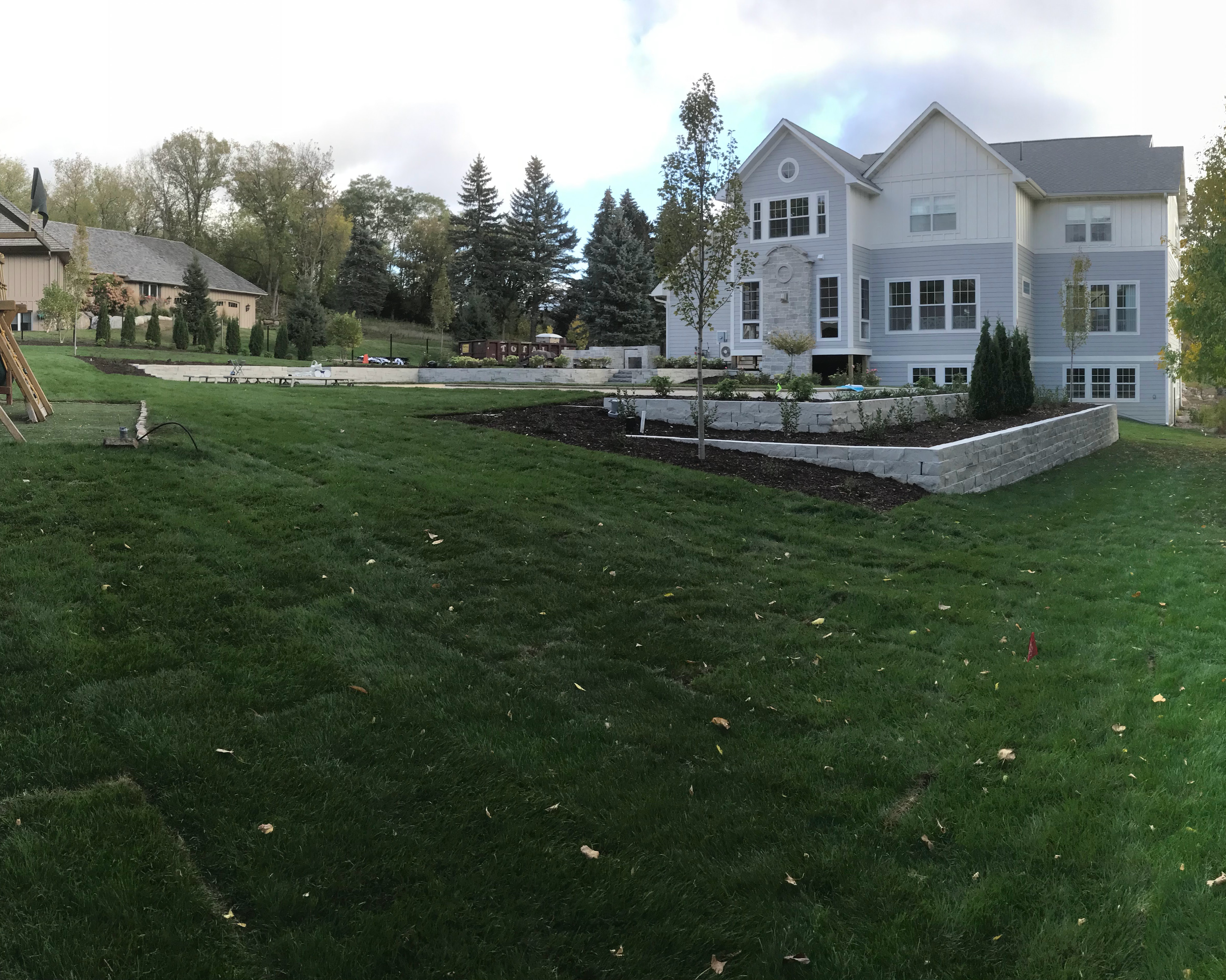 Freshly-laid lawn